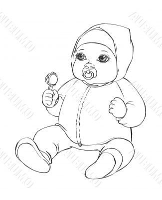  baby with dummy