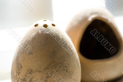 Ceramic salt and pepper shakers suite