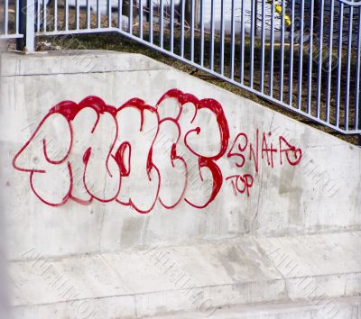 Graffiti-painted wall