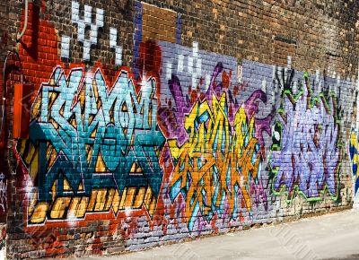 Graffiti-painted wall