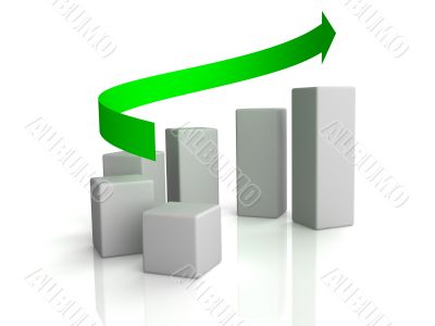 graph with arrow