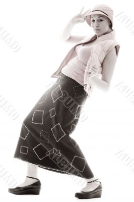 Girl in a new style