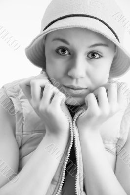 Young girl and her hat