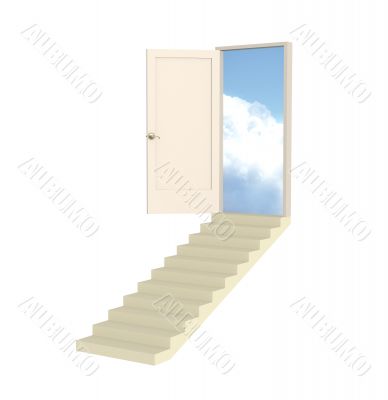 Open 3d door conducting in paradise
