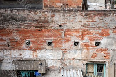 broken buildings