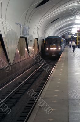Arrival of a subway train