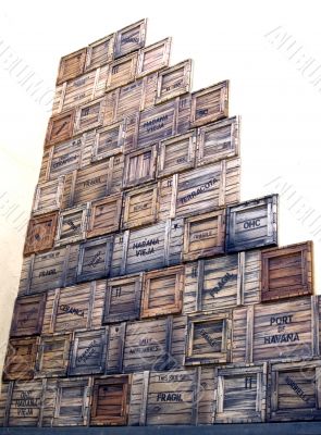Boxes of port cargoes, Havana, Cuba