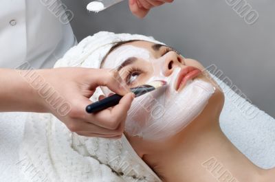 beauty salon series, facial mask