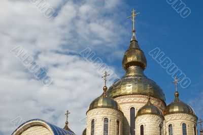 golden domes and crosses