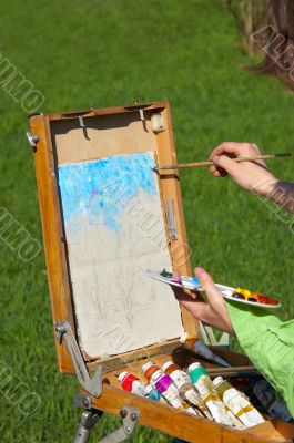 artist at work