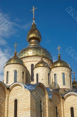 golden domes and crosses