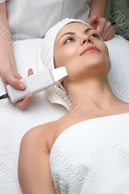 beauty salon series, ultrasound skin cleaning