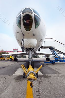 airplane at the airfield