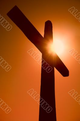 silhouette of the cross