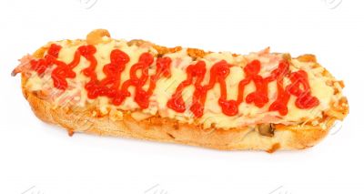 hot ham and cheese baguette #3