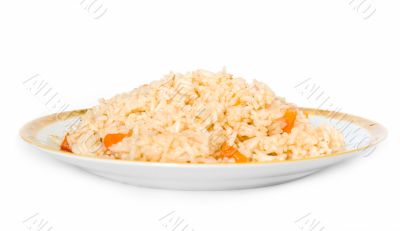Plate with rice