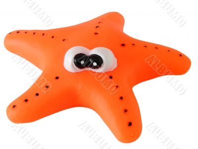 Toy orange starfish
