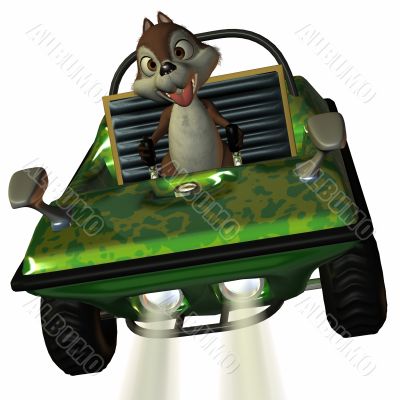 Fun Car with Toon Squirrel