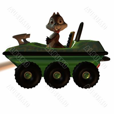 Fun Car with Toon Squirrel