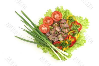 Appetizing shish kebab