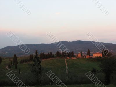 Road in tuscan