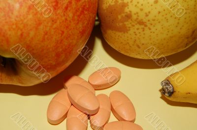 fruit and pills