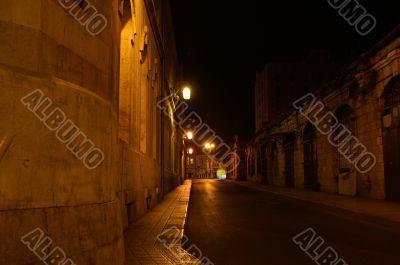 Night street in Jerusalem