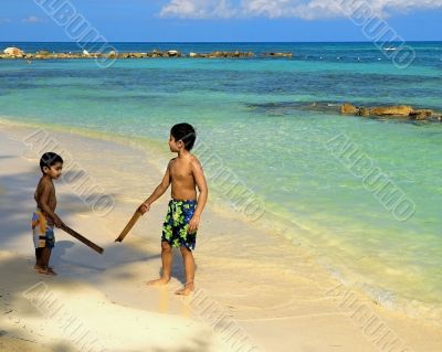 Boys on the beach