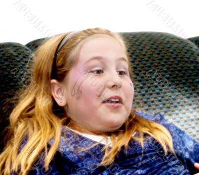 Girl Watching Television
