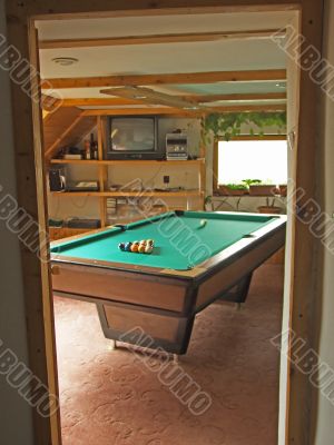 room with billiard-table