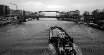 view of the Seine, Paris.