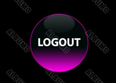 pink neon buttom logout