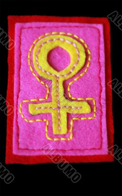 Embroidered Venus Symbol