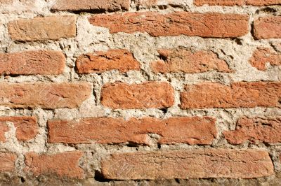 Red bricks wall