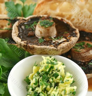 Mushrooms And Herbed Butter
