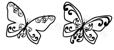 abstract butterfly set 03