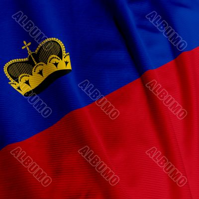 Lichtenstein Flag Closeup