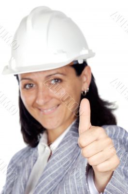 Woman whit thumb up