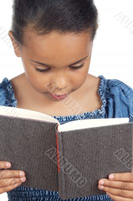 adorable girl reading