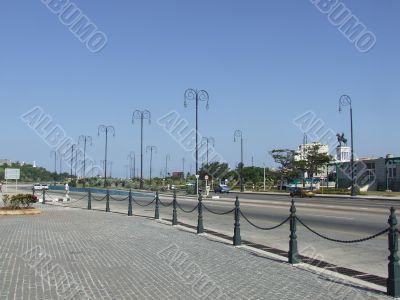 Street in the Havana Bay entrance
