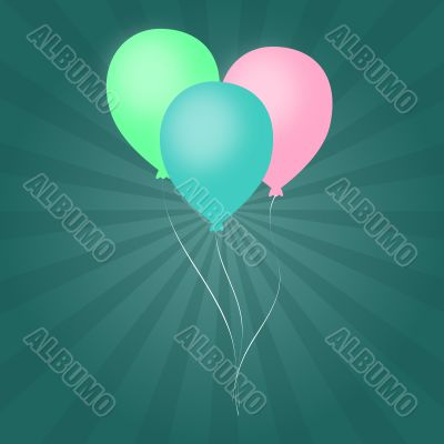 Pastel Balloons Vortex Background