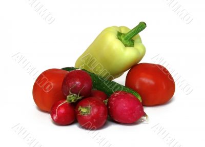 Set of vegetables