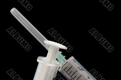 Two Syringe on black