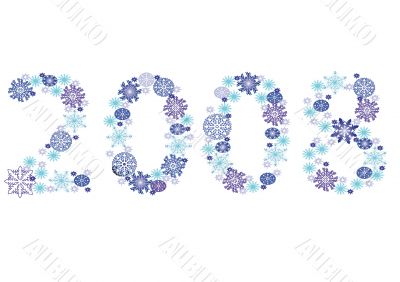 background with number 2008