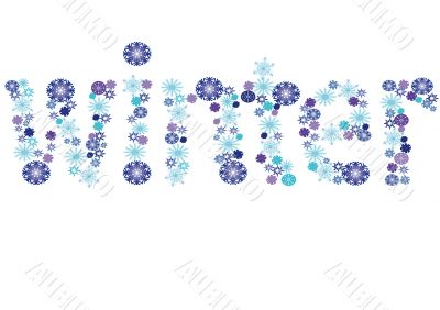 background with word winter