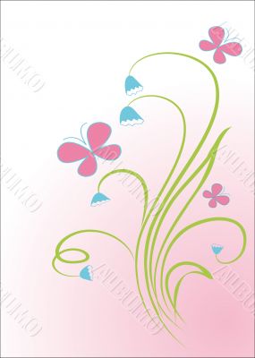 background with bluebell