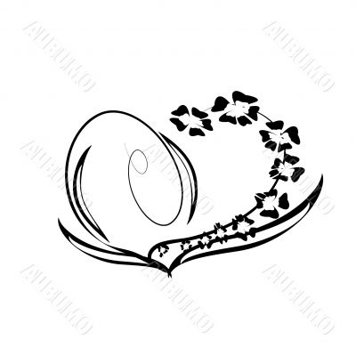  heart element with flowers