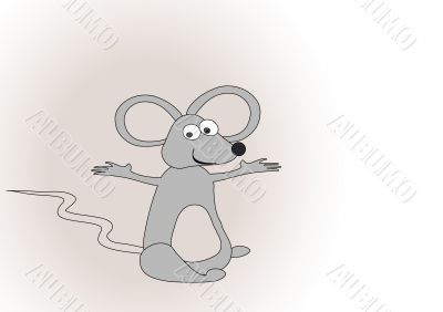 illustration with grey mouse