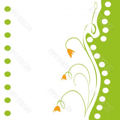 floral blank with spots