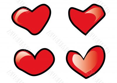 four hearts